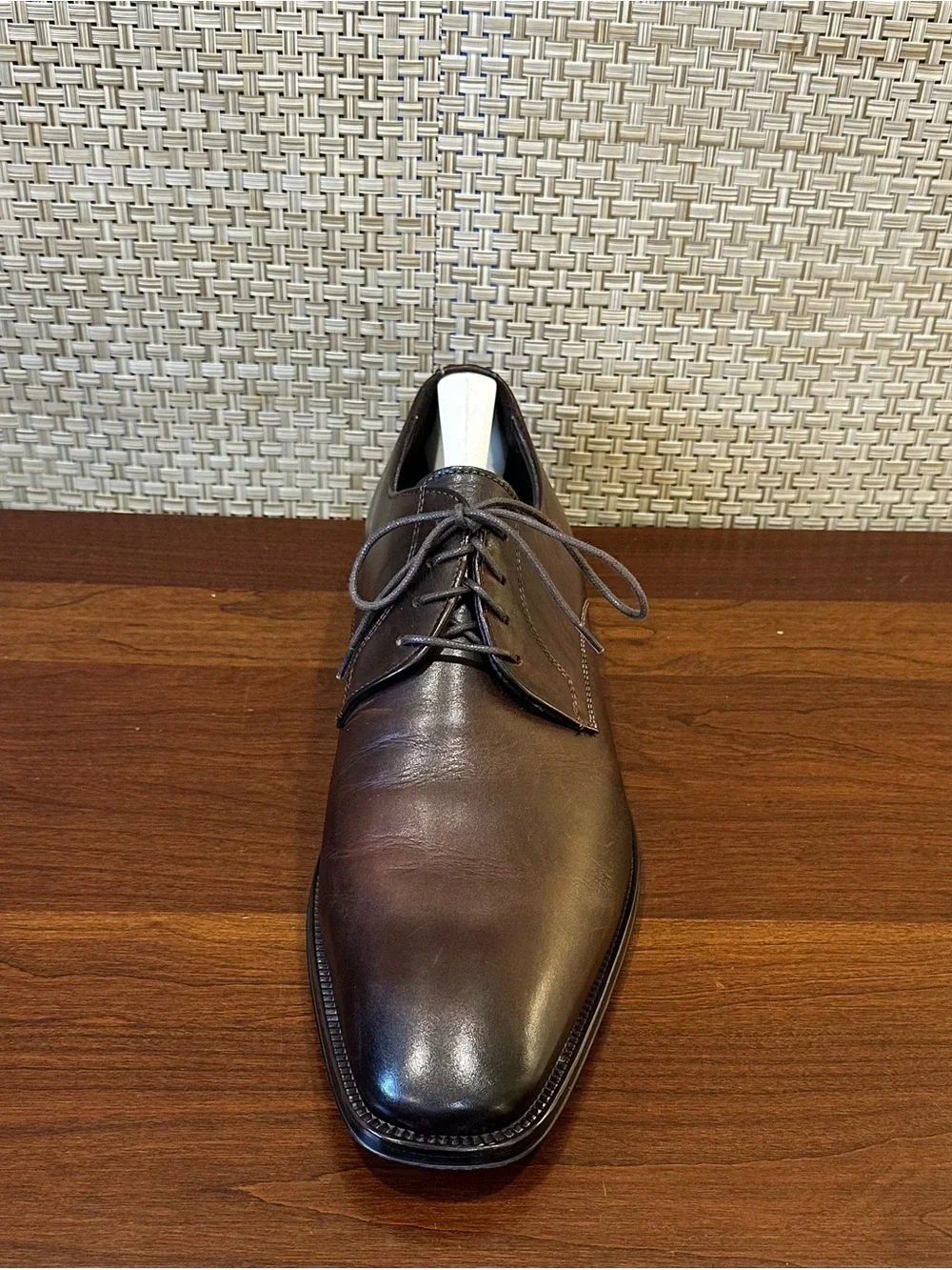 To Boot New York Adam Derrick Brown Leather Plain Toe Derby Dress Shoes Size 9.5